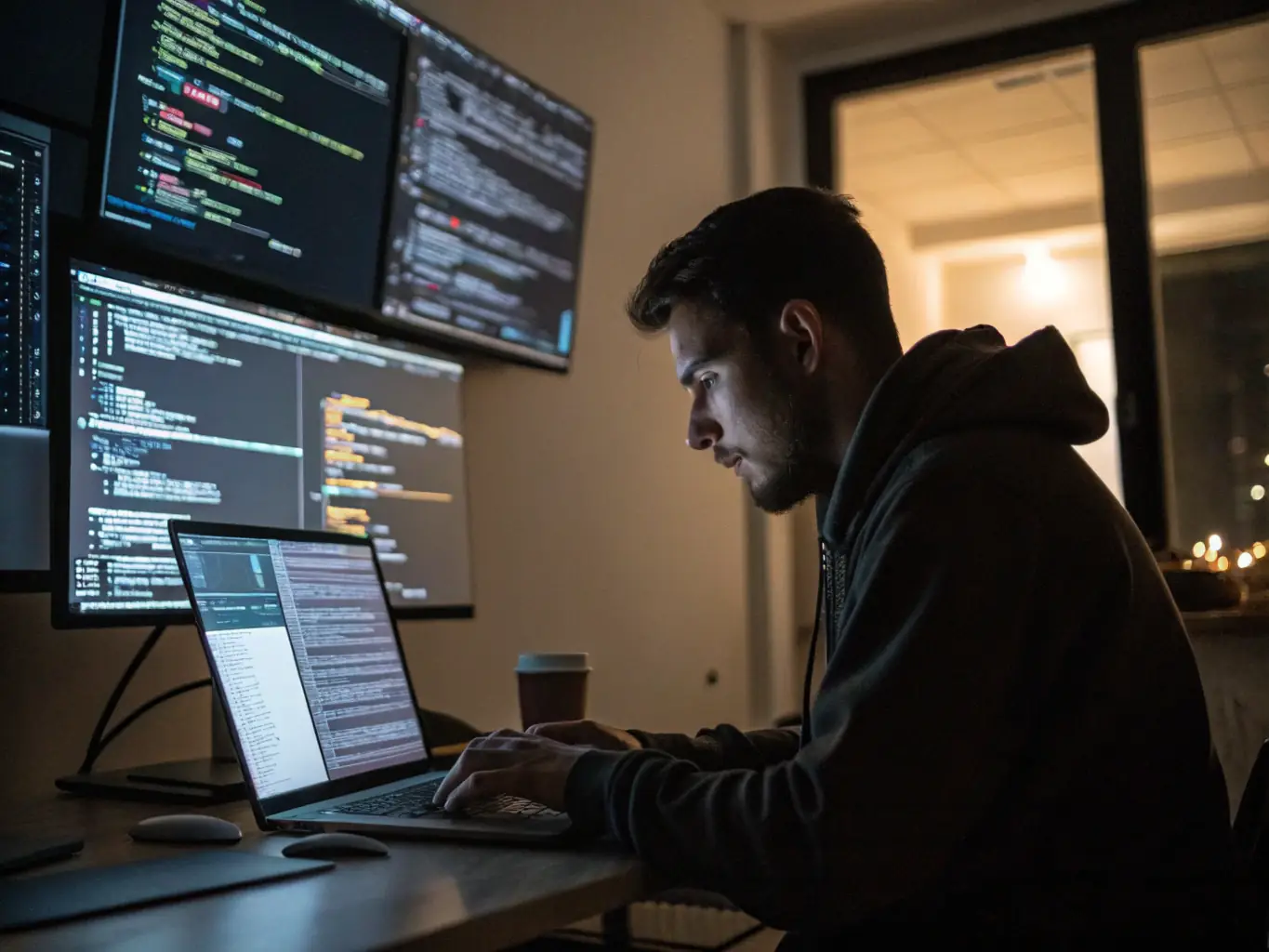 A developer implementing server-side rendering with Next.js, showcasing the framework's capabilities for improved performance and SEO, essential for modern web applications.